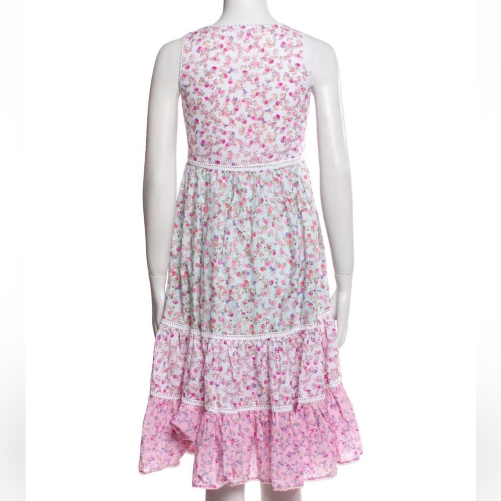 LoveShackFancy x Target Floral Cotton Knee Length Dress Cottagecore Romantic - Picture 4 of 5
